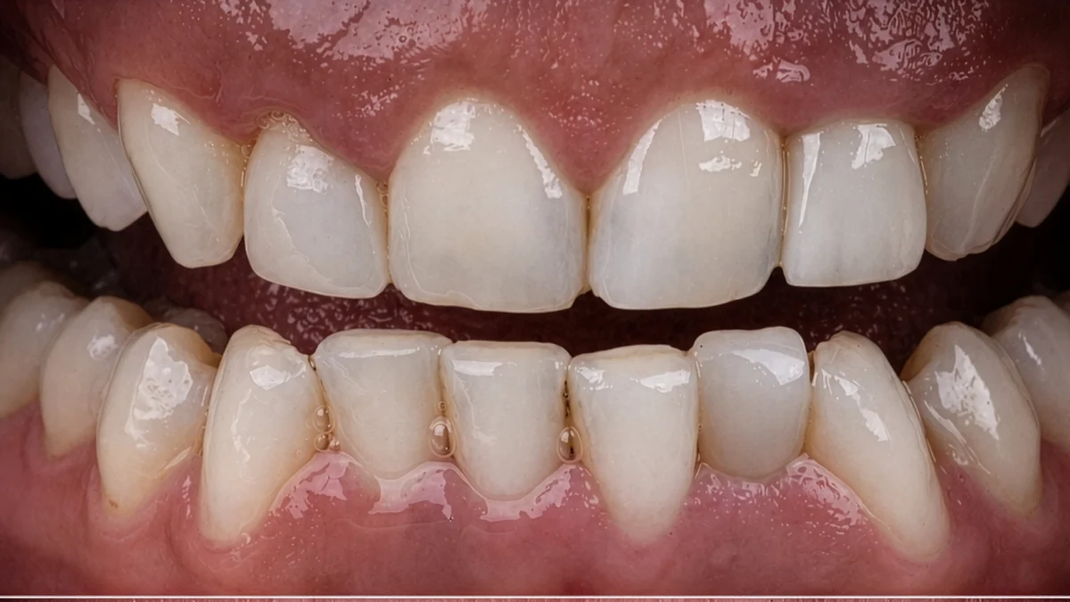 Avant couronnes zircone — dents endommagées restauration complète
