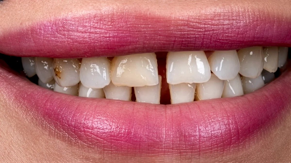 Avant facettes E-Max ciblées — dents à corriger localement